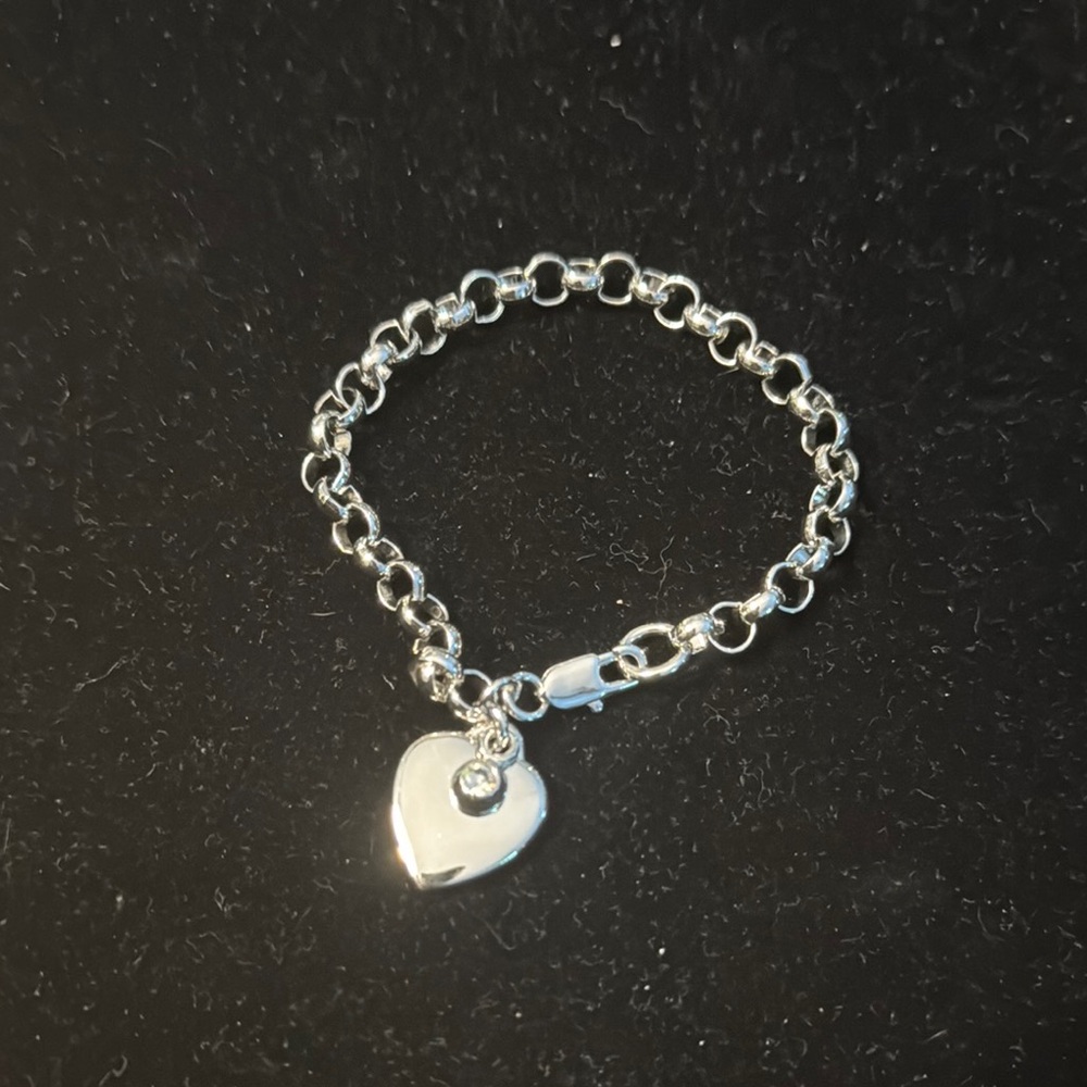 Silver Heart Charm Bracelet